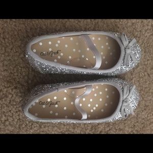 Sparkling silver shoes